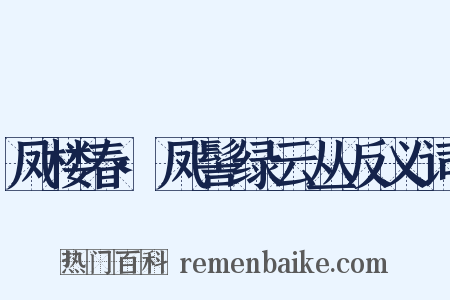 凤楼春·凤髻绿云丛反义词是什么意思的图片